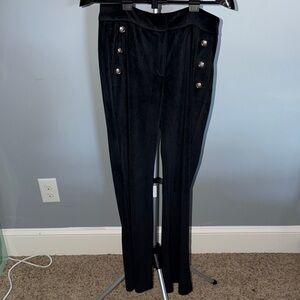 Elegant Black Button-Detail Pants